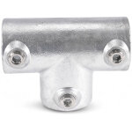 Raccord de tube riggatec pièce en t longue pour tube de 48, 3 mm en argent - raccords pour tubes de 48, ... Raccord de tube riggatec pièce en t longue pour tube de 48, 3 mm en argent - raccords pour tubes de 48, ...