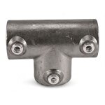 Raccord de tube riggatec pi�ce en t longue pour tube de 48, 3 mm noir - accessoires pour tubes