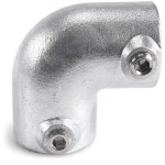 Raccord de tuyau riggatec coudé à 90° pour tuyau de 48, 3 mm en argent - raccords pour tubes de 48, 3 ... Raccord de tuyau riggatec coudé à 90° pour tuyau de 48, 3 mm en argent - raccords pour tubes de 48, 3 ...