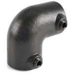 Raccord de tuyau riggatec coud� � 90� pour tuyau de 48, 3 mm noir - accessoires pour tubes