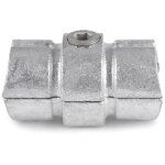 Riggatec raccord de tuyau, pice d'extension pour tuyau de 48, 3 mm en argent - raccords pour tubes de ...