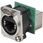 R�ceptacle de travers�e dap - audio ethernet rj45 de taille d dans une bride m�tallique de taille d - ...