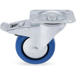 Riggatec 100 mm blue roulette pivotante avec frein - roulettes