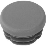 Riggatec embout gris trafic pour tube 40 x 3 - 5 mm rond - 40 x 3 mm