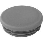 Riggatec embout gris trafic pour tube 50 x 2, 5 - 4, 5 mm rond - 50 x 3 mm