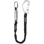 Riggatec lanyard with energy absorber, scaffold hook, carabiner, 2m - vtements de travail / epi