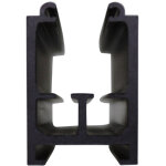 Riggatec rail de rideau basic noir 2m - rails  rideau basic
