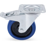 Riggatec roulette pivotante avec frein 160 mm rouleau bleu - roulettes