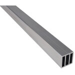 Riggatec profil� aluminium tube carr� arrondi avec barres interm�diaires 17 mm 50x50x4mm 450 cm - 50 ...