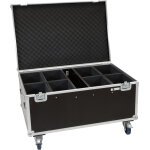 Roadinger flightcase 8x led ip par 12x8w qcl / 12x9 sql spot avec roues - �tuis pour appareils