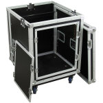Roadinger special combo case pro, 10u avec roulettes - racks