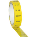 Ruban marqueur / indicateur showgear jaune � 20 m � - 25 mm / 33 m - rubans adh�sifs et plus encore