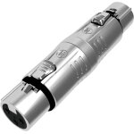 Seetronic xlr 3p femelle vers xlr 3p femelle contacts dor�s - bo�tier argent� - adaptateurs