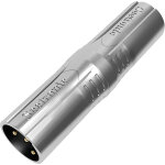 Seetronic xlr 3p mâle vers xlr 5p mâle contacts en or ? boîtier en argent - adaptateurs Seetronic xlr 3p mâle vers xlr 5p mâle contacts en or ? boîtier en argent - adaptateurs
