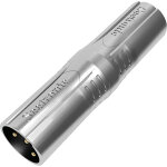 Seetronic xlr 3p m�le vers xlr 3p m�le contacts dor�s ? bo�tier argent� - adaptateurs