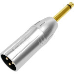 Seetronic xlr 3p mle vers jack mono mle contacts dors ? botier argent - adaptateurs