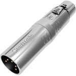 Seetronic xlr 5p mle vers xlr 3p femelle contacts en or ? botier en argent - adaptateurs