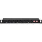 Showgear 19 1u bloc multiprise principal 16 commandes avant et arrière - distributeurs de courant Showgear 19 1u bloc multiprise principal 16 commandes avant et arrière - distributeurs de courant