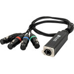 Showgear cs - 4f / 5 - c�ble multipaire dmx 4 canaux via c�ble r�seau dmx 4 canaux 5 broches (femelle) ...