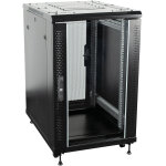 Showgear rca - fsg - 18 armoire r�seau 18u avec porte vitr�e - rack � roulettes et amoires en acier