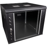Showgear rca - wmf - 9 armoire r�seau 9u avec porte vitr�e - rack � roulettes et amoires en acier