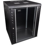 Showgear rca - wmh - 15 armoire r�seau 15u avec porte vitr�e - rack � roulettes et amoires en acier