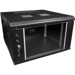 Showgear rca - wmh - 6 armoire r�seau 6u avec porte vitr�e - rack � roulettes et amoires en acier