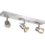 Slv asto, applique et plafonnier int�rieur, triple, alu bross�, gu10 / qpar51, 3x 75w max - lampes murales ...