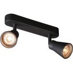 Slv avo, applique et plafonnier int�rieur, double, noir, gu10 / qpar51, 2x 50w max - lampes murales et ...