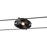 Slv durno, spot pour cble tendu t. b. t. tenseo, intrieur, noir, led, 6w, 2700k - systmes de cbles ...