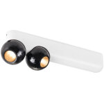 Slv dysko, plafonnier et applique en saillie, double, phase, 2700k, 13 w, 36�, blanc / noir - lampes ...