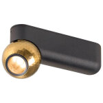 Slv dysko, plafonnier et applique en saillie, simple, phase, 2700k, 6, 7 w, 36�, noir / dor� - lampes ...