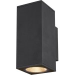 Slv enola, applique extrieure, carr, m, anthracite, led, 19w, 3000k / 4000k, ip65, up / down - lampes ...