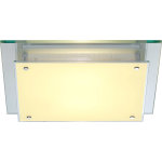 Slv glassa, applique et plafonnier int�rieur, carr�, transparent / chrome, e27, 2x 60w max - lampes murales ...