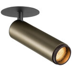 Slv grip! m, plafonnier encastr�, phase, 2700 k, 42�, ip20, cylindrique, bronze / noir - spot de plafond ...