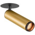 Slv grip! m, plafonnier encastr, phase, 2700 k, 42, ip20, cylindrique, or / noir - spot de plafond