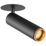 Slv grip! m, plafonnier encastr, phase, 3000 k, 42, ip20, cylindrique, noir / dor - spot de plafond ...