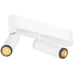 Slv grip! s, plafonnier, double, phase, 3000 k, 21 w, phase, blanc / noir - lampes murales et de plafond ...