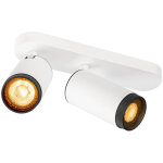 Slv grip! l, spot cl, double, qpar51, plafonnier, cylindrique, 2 x max. 6 watts, blanc / noir - lampes ...