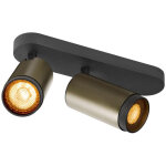 Slv grip! l, spot cl, double, qpar51, plafonnier, cylindrique, 2 x max. 6 watts, bronze / noir - lampes ...