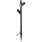 Slv helia slim borne, double, lampadaire led dsingle - quote - replacerext�rieur, noir ip65 3000 k - ...