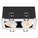 Slv kadux, encastré de plafond, double, 3000 k, 38°, ip 20, carré, blanc - luminaires encastrés Slv kadux, encastré de plafond, double, 3000 k, 38°, ip 20, carré, blanc - luminaires encastrés