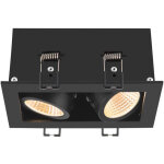 Slv kadux, encastr de plafond, double, 3000 k, 38, ip 20, carr, noir - luminaires encastrs