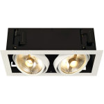 Slv kadux, encastr� de plafond int�rieur, double, blanc mat, gu10 / qpar111, 2x 75w max - spot de plafond ...