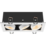 Slv kadux, encastré de plafond, triple, 3000 k, 38°, ip 20, carré, blanc - luminaires encastrés Slv kadux, encastré de plafond, triple, 3000 k, 38°, ip 20, carré, blanc - luminaires encastrés