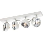 Slv kalu, applique et plafonnier int�rieur, quad, blanc mat, gu10 / qpar111, 4x 75w max - lampes murales ...