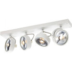 Slv kalu, applique et plafonnier int�rieur, quad, blanc mat, gu10 / qpar111, 4x 75w max - lampes murales ...