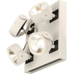 Slv kalu, applique et plafonnier intrieur, quad, carr, blanc / noir, led, 60w, 3000k, variable - lampes ...