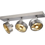 Slv kalu, applique et plafonnier intrieur, triple, alu bross, gu10 / qpar111, 3x 75w max - lampes murales ...