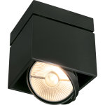 Slv kardamod, plafonnier intrieur, simple, carr, noir mat, gu10 / qpar111, 75w max - spot de plafond ...